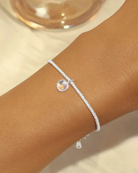 Pulsera Encanto Piedra Lunar