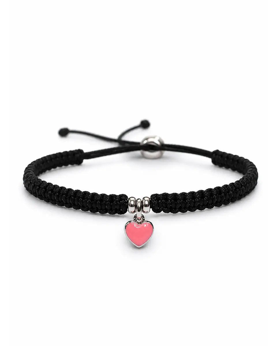 Pulsera Corazón Mini en Macramé 1