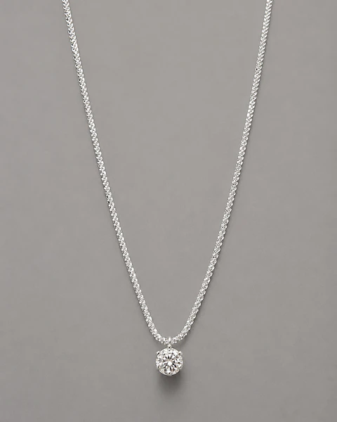 Collar Solitario de Moissanita