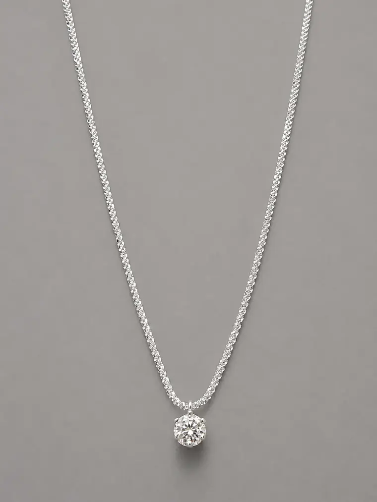Collar Solitario de Moissanita 1