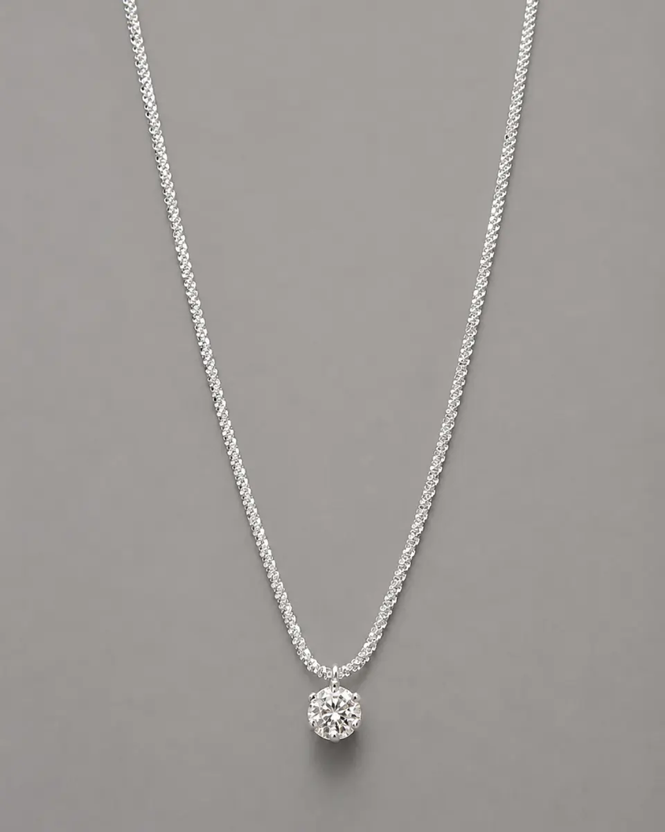 Collar Solitario de Moissanita 1