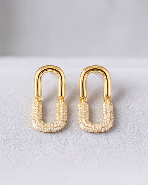 Aretes Eslabón Dual