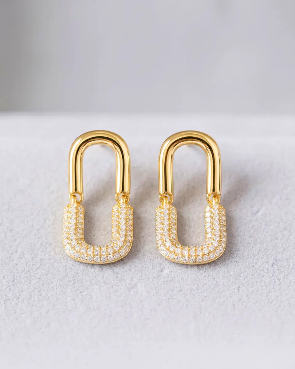 Aretes Eslabón Dual 1