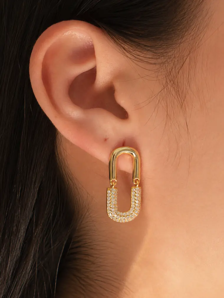 Aretes Eslabón Dual 2