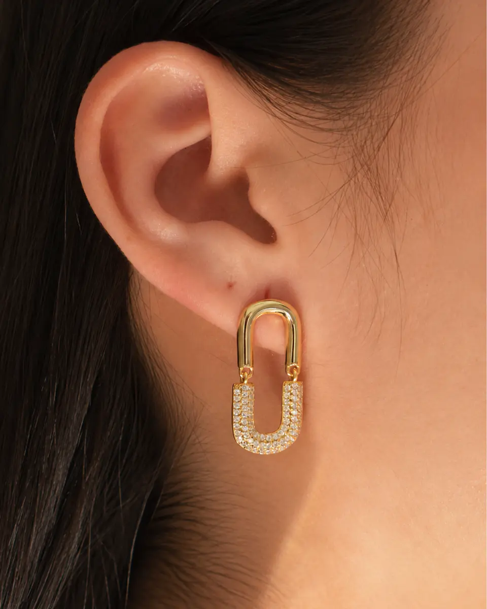 Aretes Eslabón Dual 2