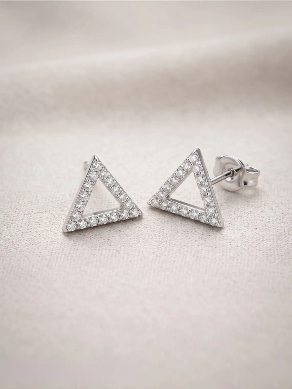 Aretes Triángulo Pavé 1