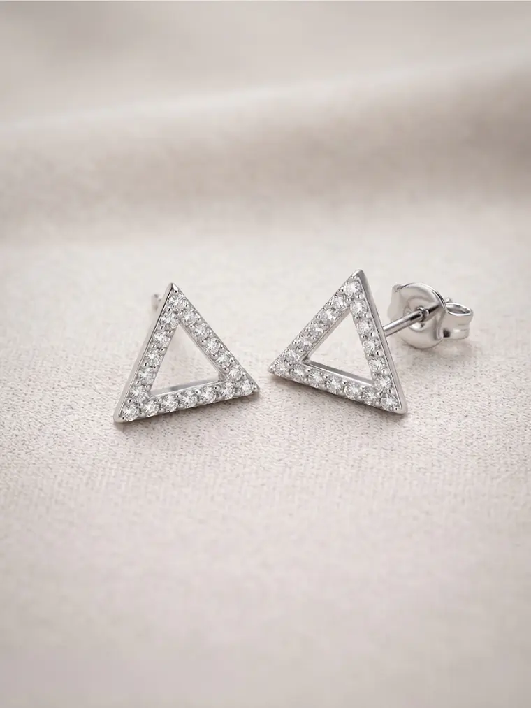 Aretes Triángulo Pavé 1