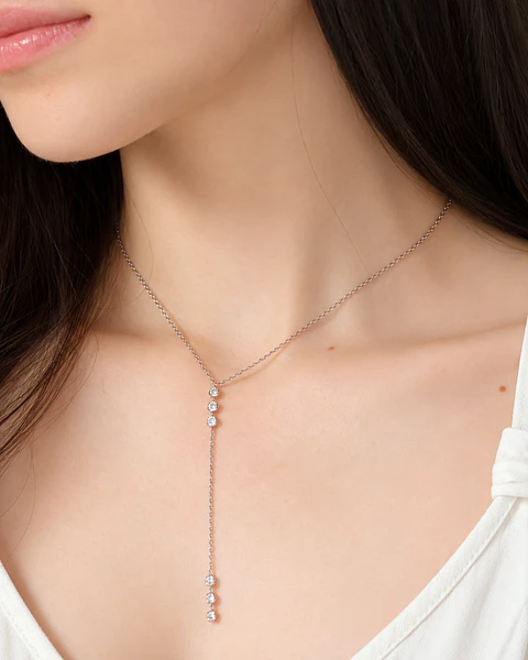 Collar Lariat de Circonitas