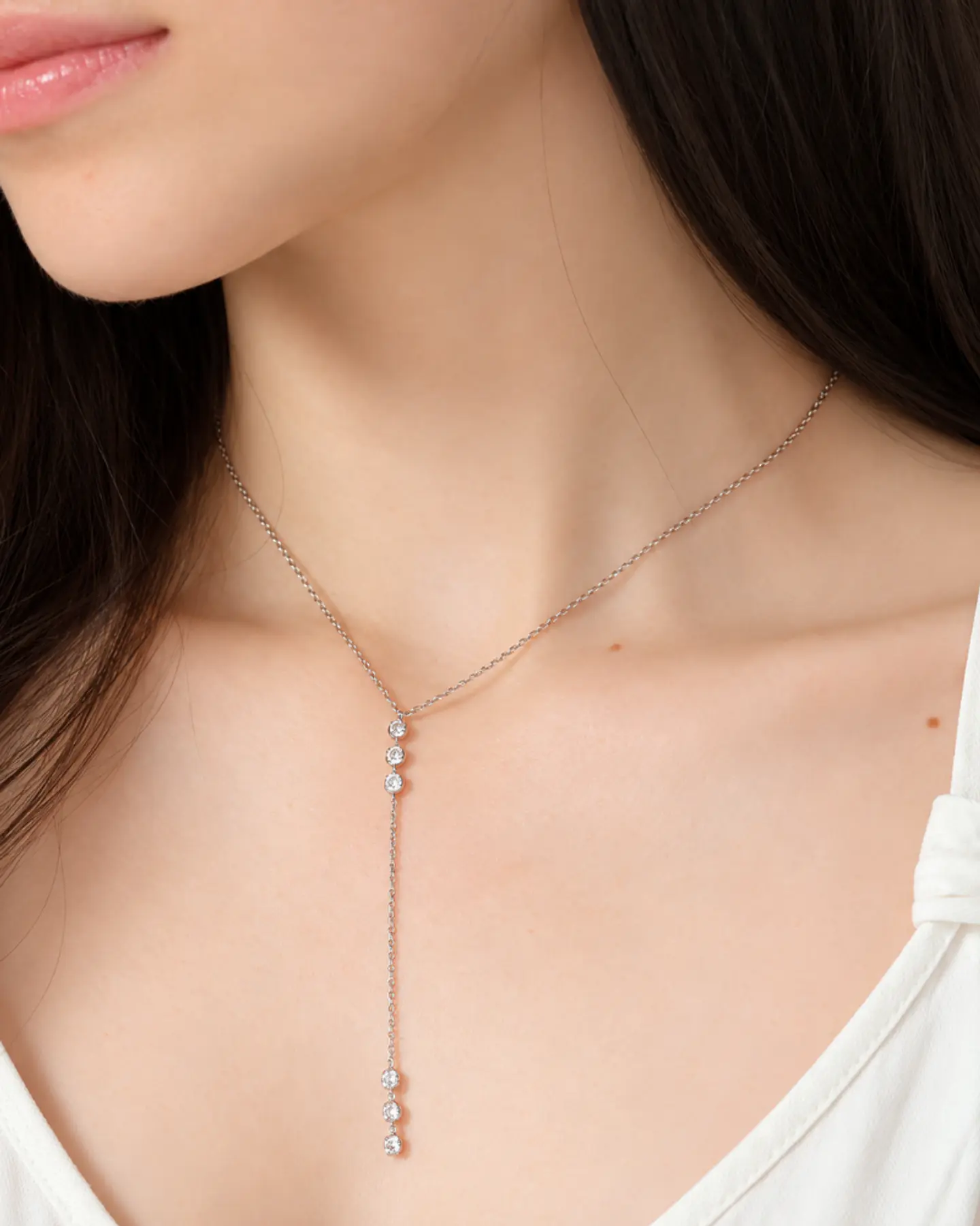 Collar Lariat de Circonitas 1