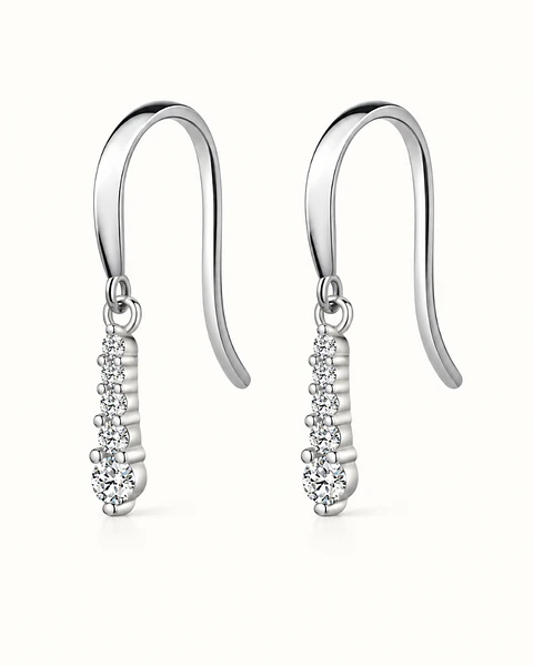Aretes Lía de Moissanitas