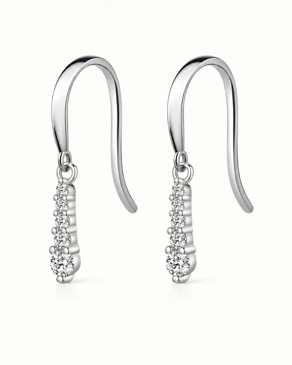 Aretes Lía de Moissanitas 1