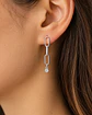 Aretes Eslabón con Moissanita - Miniatura 1
