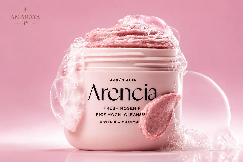 Arencia Fresh Rosehip Rice Mochi Cleanser  1