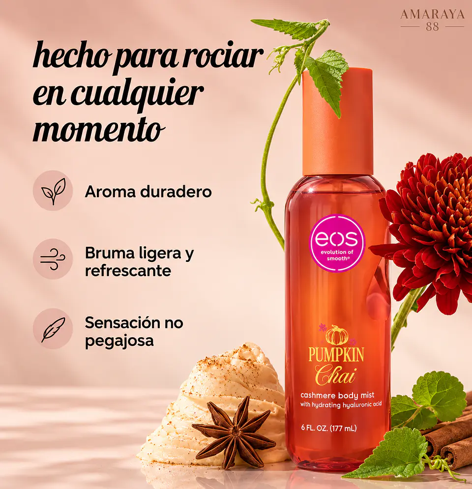 EOS Pumpkin Chai Cashmere Body Mist  3