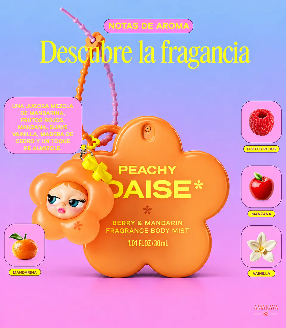 Peachy Daise Berry & Mandarin Fragrance Body Mist 2