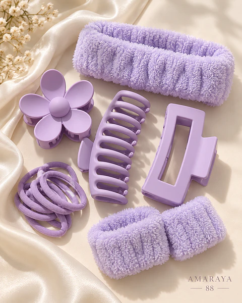 Kit de accesorios para cabello y skincare