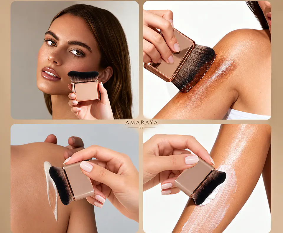 Brocha para rostro y cuerpo Rose Gold 2
