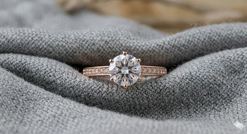 Anillo Solitario Pavé