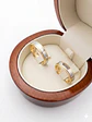 Argollas francesas oro blanco y oro miel 18k - Miniatura 1