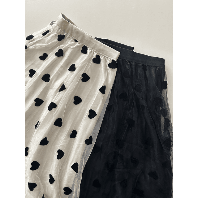 Falda corazón blanca 