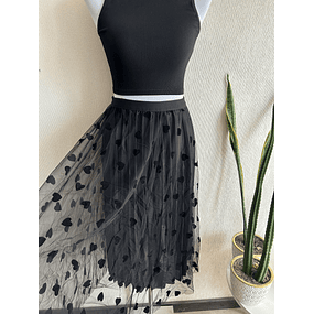 Falda corazón blanca 