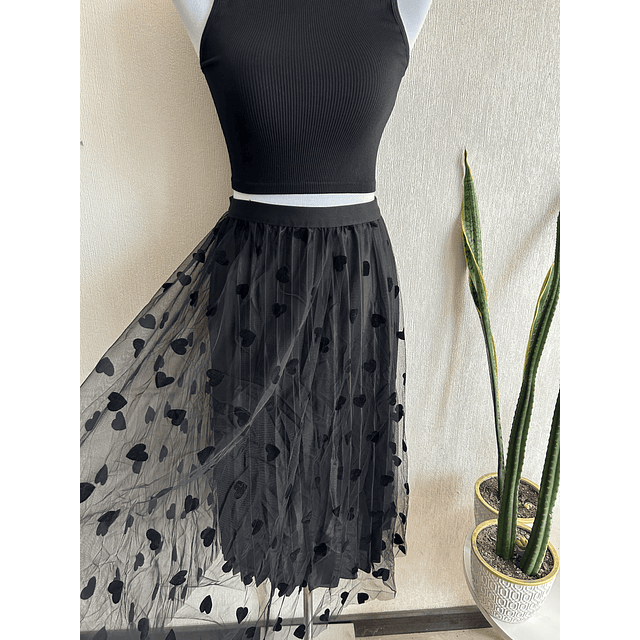 Falda corazón blanca 