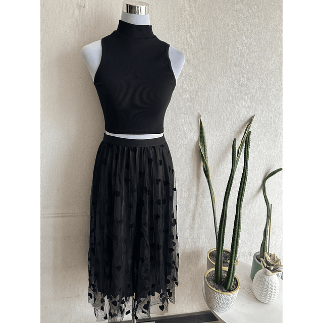 Falda corazón blanca 