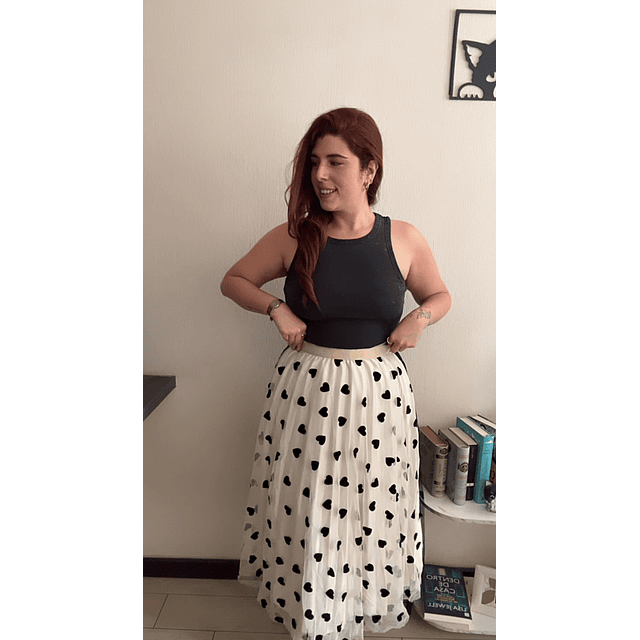 Falda corazón blanca 