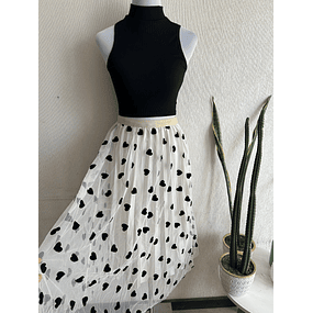 Falda corazón blanca 