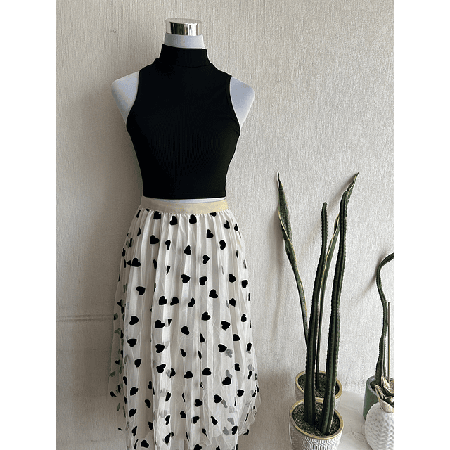 Falda corazón blanca 
