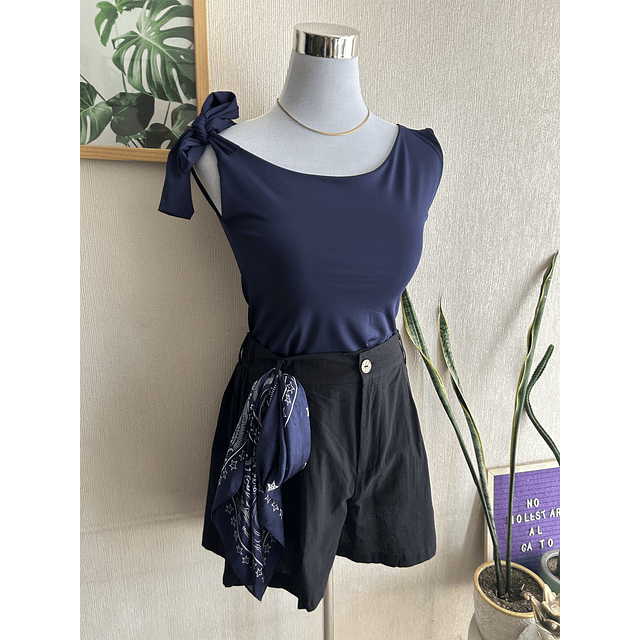 Top Alondra azul marino 