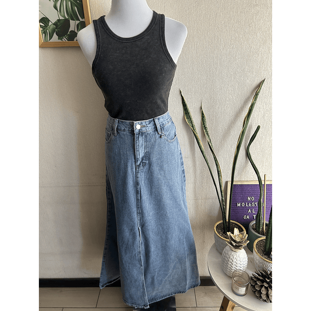 Falda larga jeans Pirita 