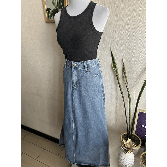Falda larga jeans Pirita 