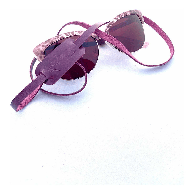 Strap de cuero para lentes color Guinda