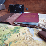 Funda pasaporte cuero color Chocolate