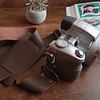 Strap de cuero para cámara fotográfica color Chocolate