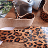 Strap de cuero para cámara fotográfica color  Leopardo