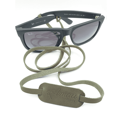 Strap para lentes cuero color Verde Musgo