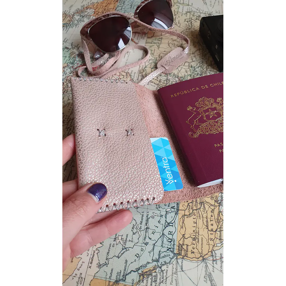 Funda Para Pasaporte Con Portafolios Personalizada Con Letra A-Z De