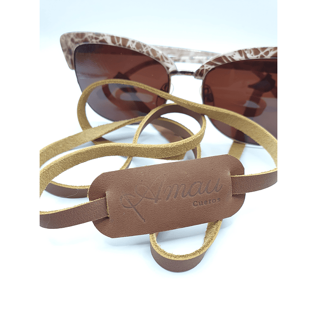 Strap para lentes cuero color Caramelo