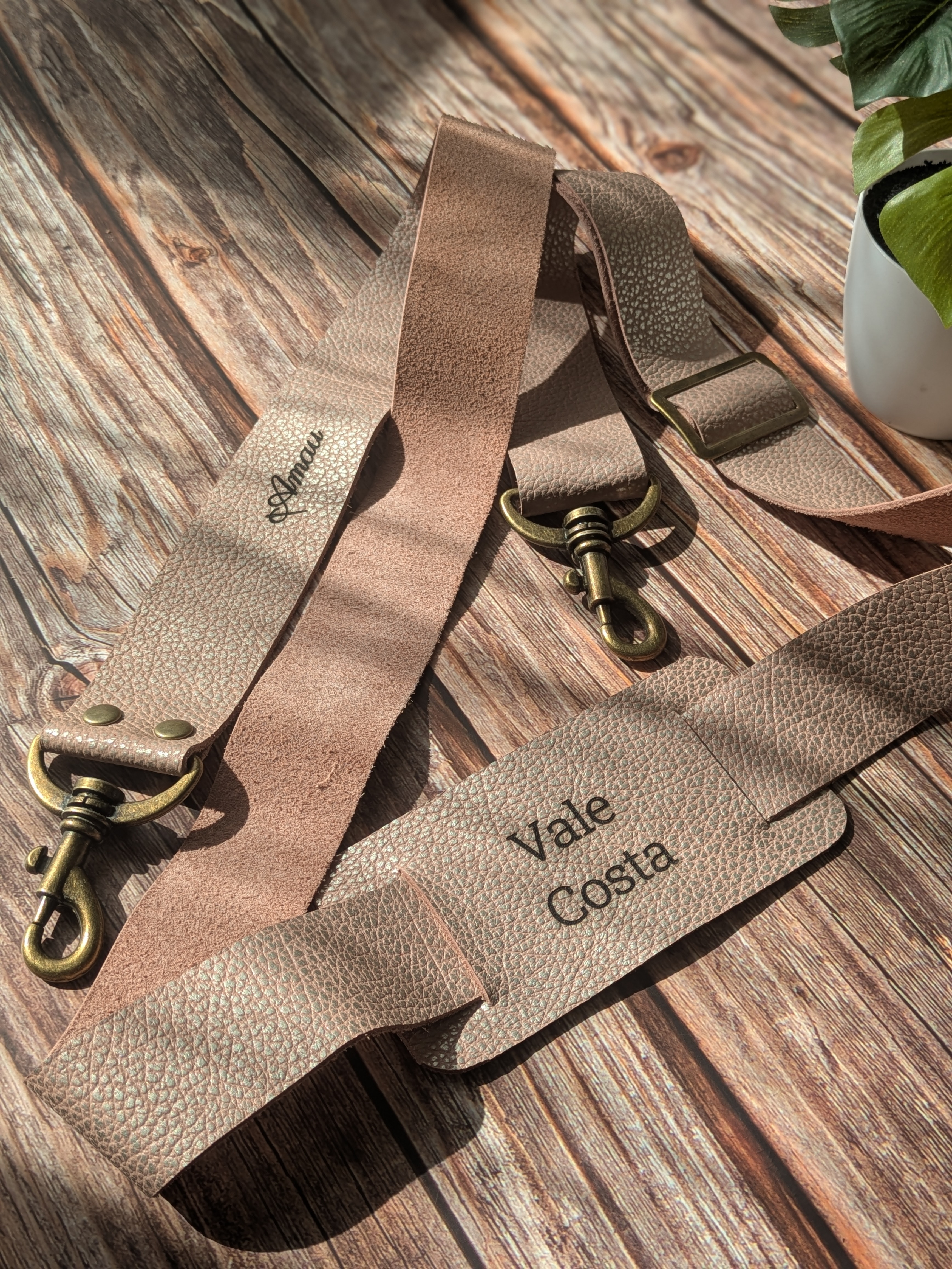 Correa para cámara fotográfica ETC color Rosa Plata 13