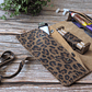 Tabaquera de cuero color Leopardo Camel - Miniatura 3
