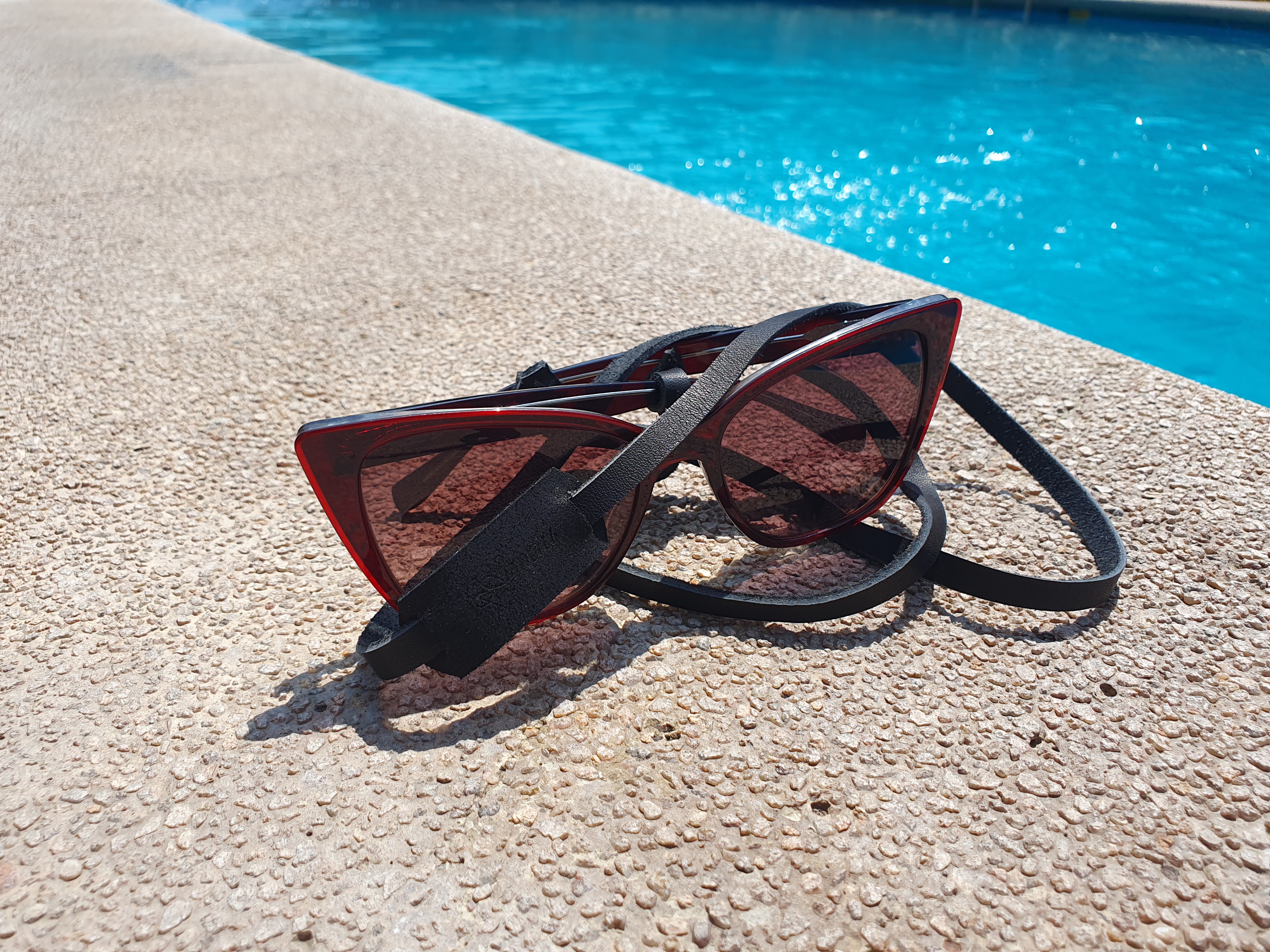 Strap de cuero para lentes color Negro 3