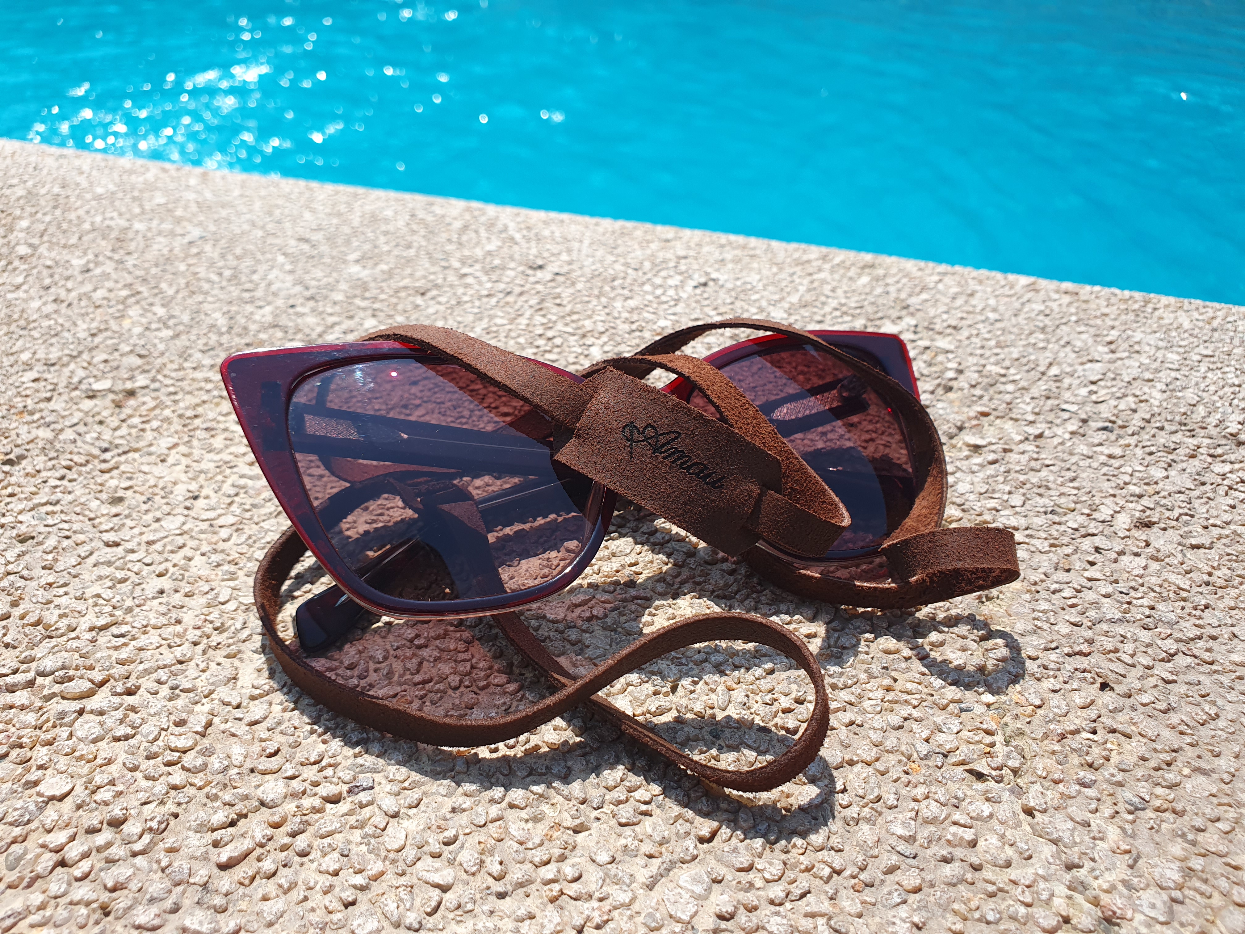 Strap de cuero para lentes color Chocolate 1