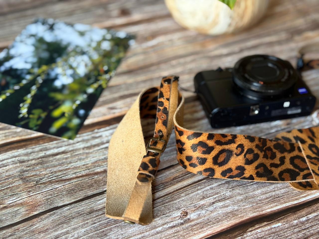 Correa de cuero para cámara fotográfica ETC Leopardo 5