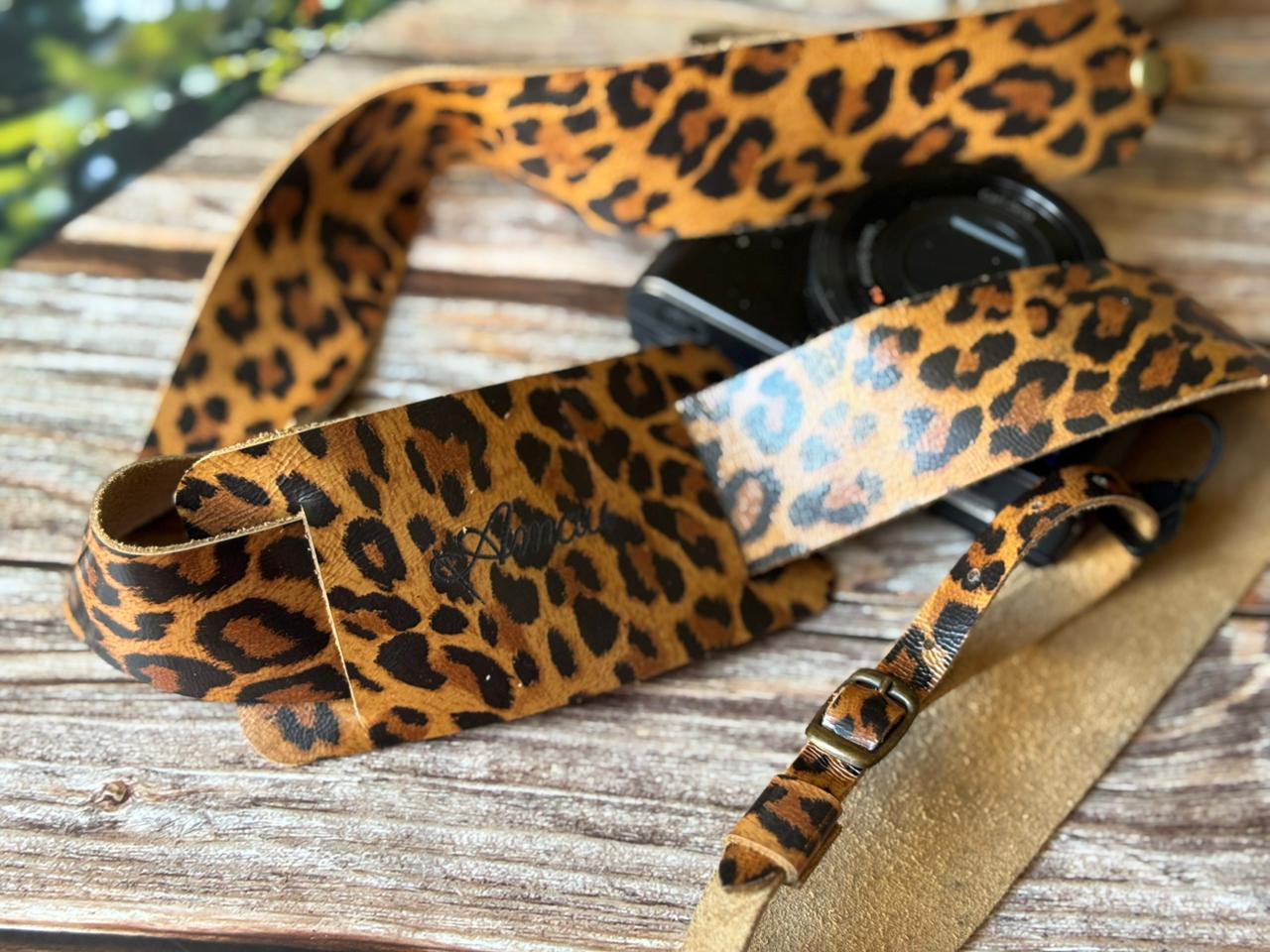 Correa de cuero para cámara fotográfica ETC Leopardo 1