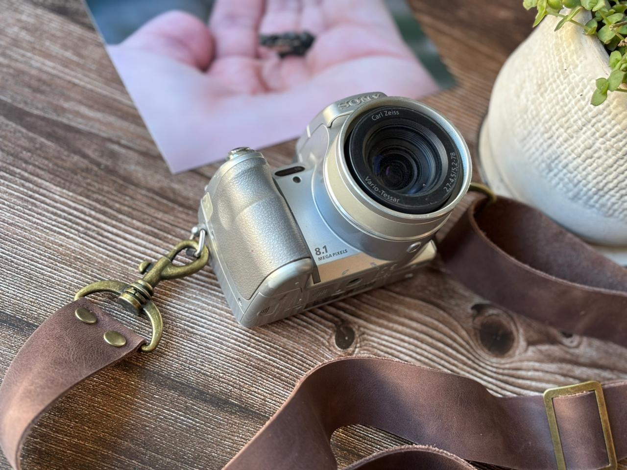 Strap de cuero para cámara fotográfica ETM color Chocolate 3