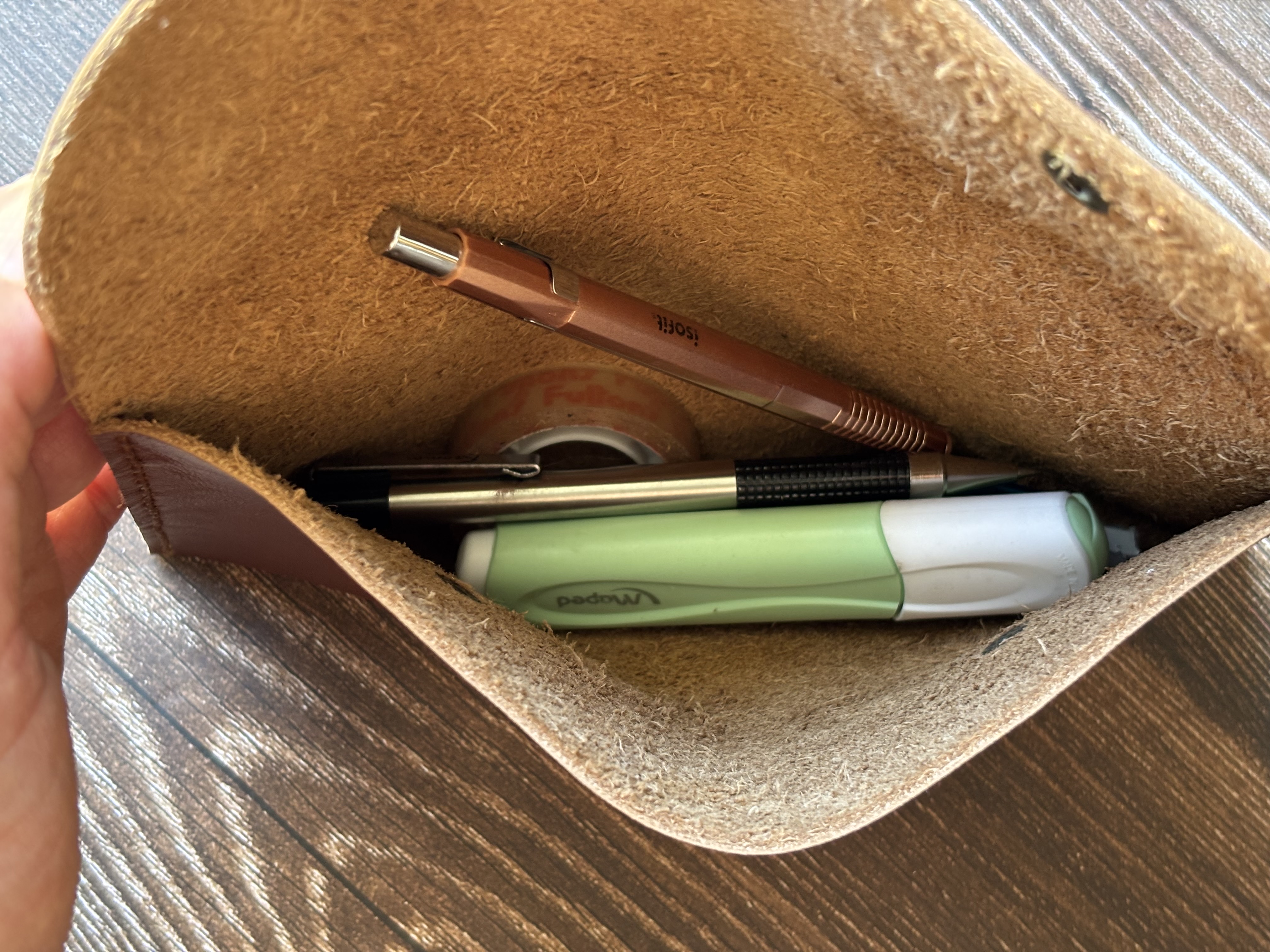 Estuche de cuero color Whisky L 3