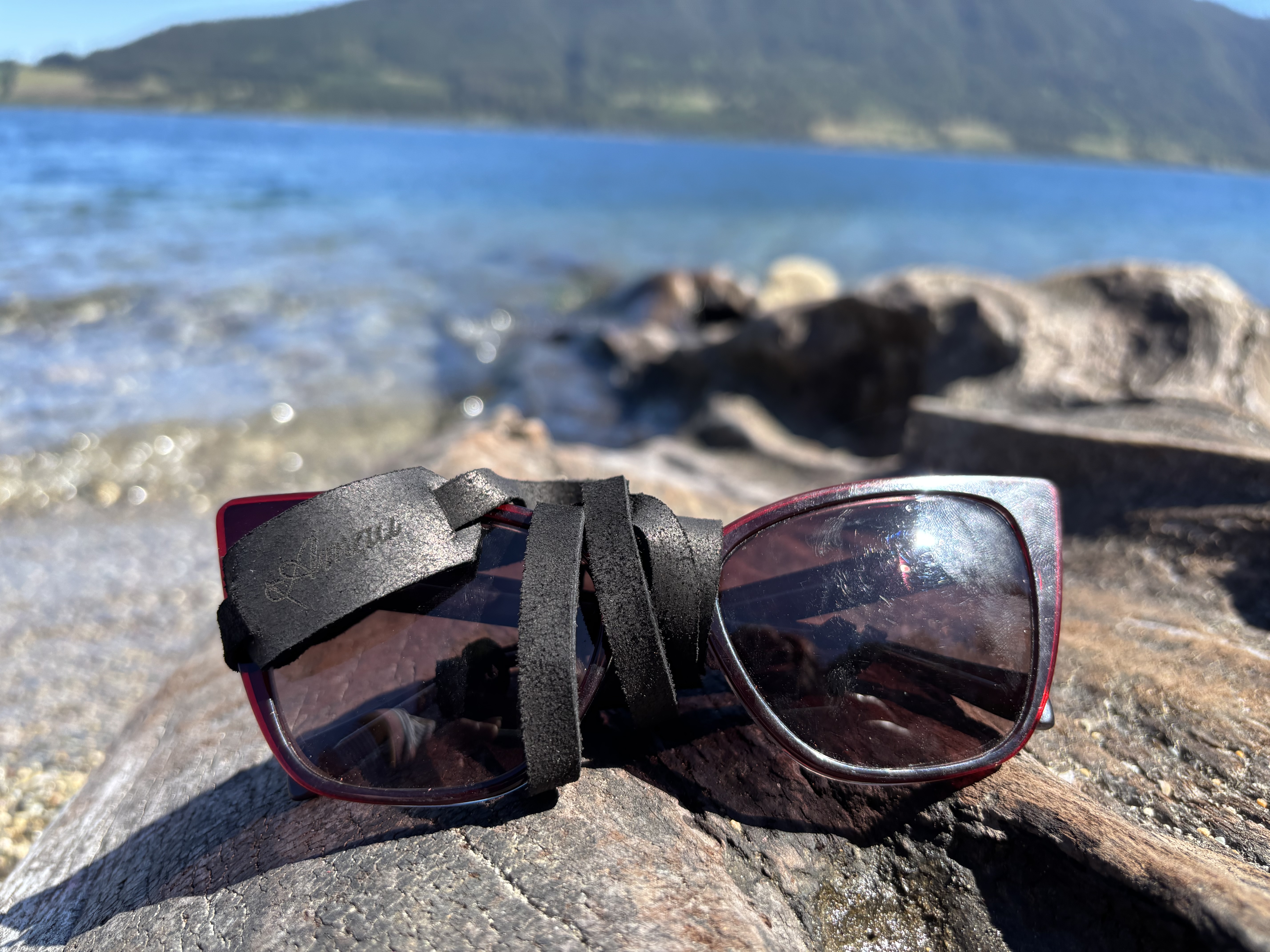 Strap de cuero para lentes color Negro 5