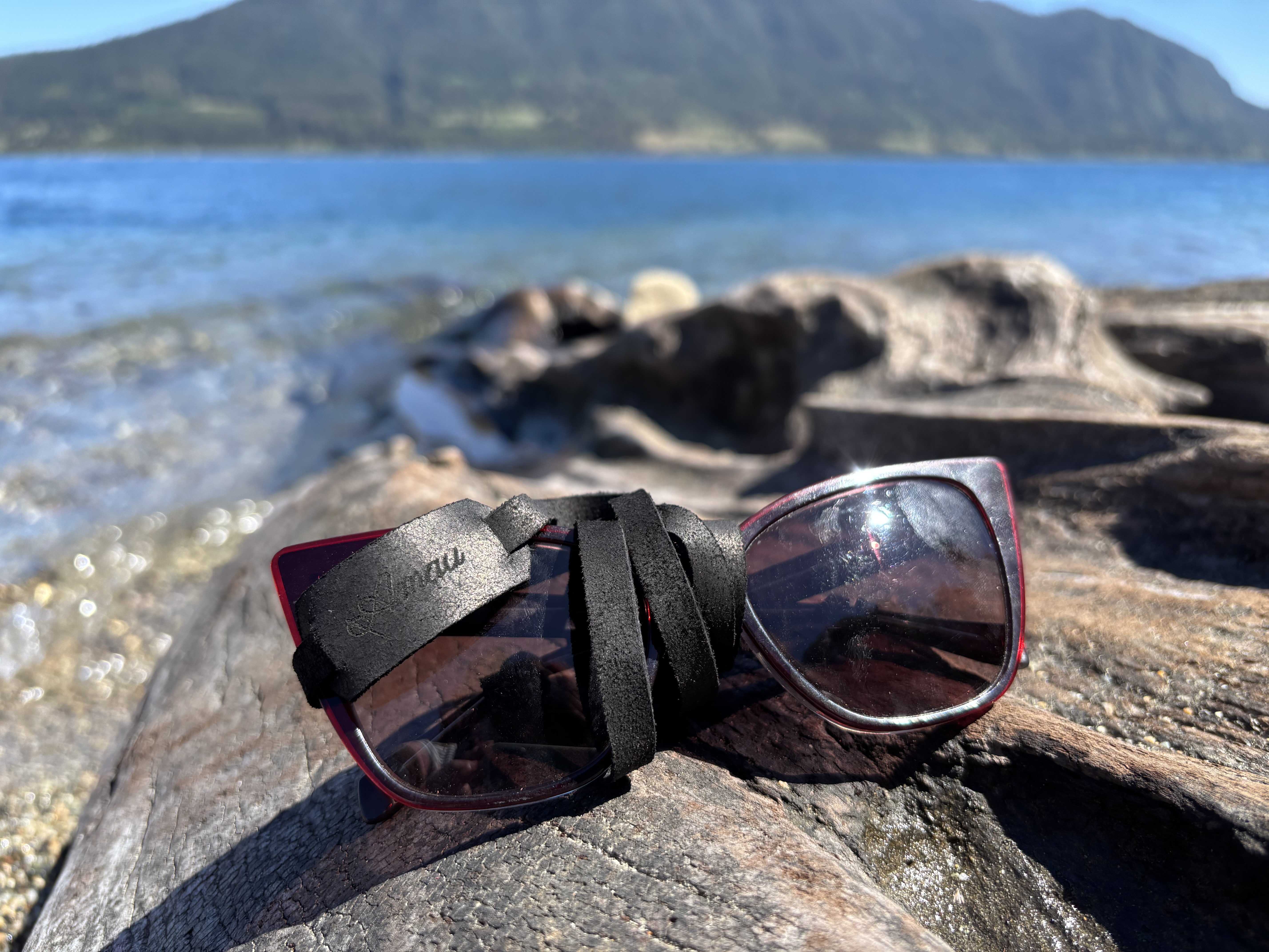 Strap de cuero para lentes color Negro 11